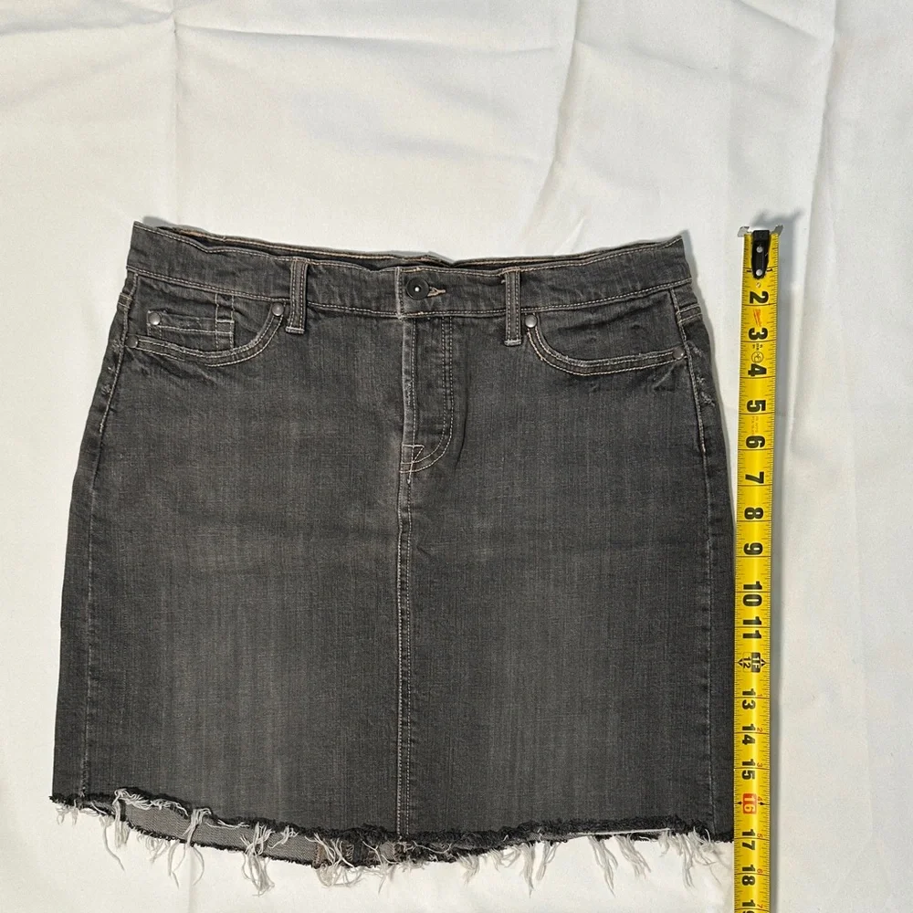 Mossimo Denim Frayed Hem Skirt - Picture 7 of 8
